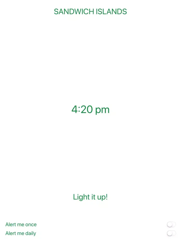 Tangkapan skrin 420 Clock iPad 