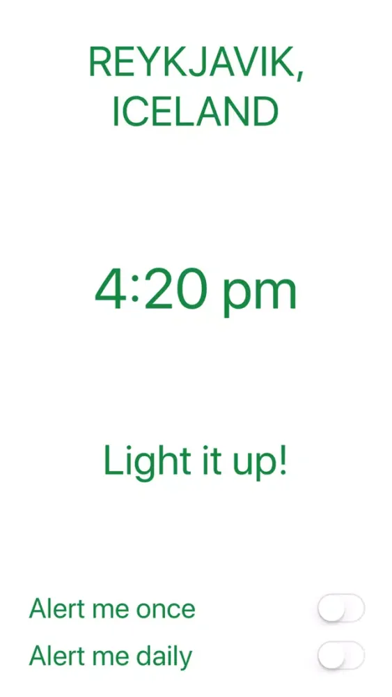 Tangkapan skrin 420 Clock