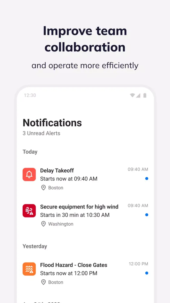 Tangkapan skrin Tomorrow.io Business
