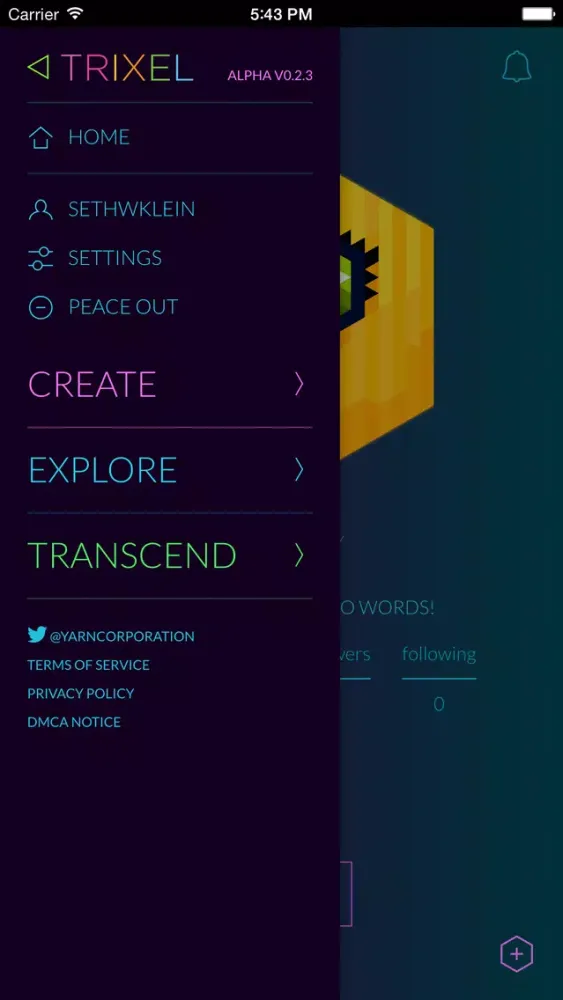 Screenshot di TRIXEL.io