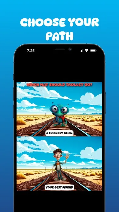 Ảnh chụp màn hình của Trolley Problem Game