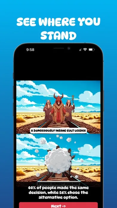 Ảnh chụp màn hình của Trolley Problem Game