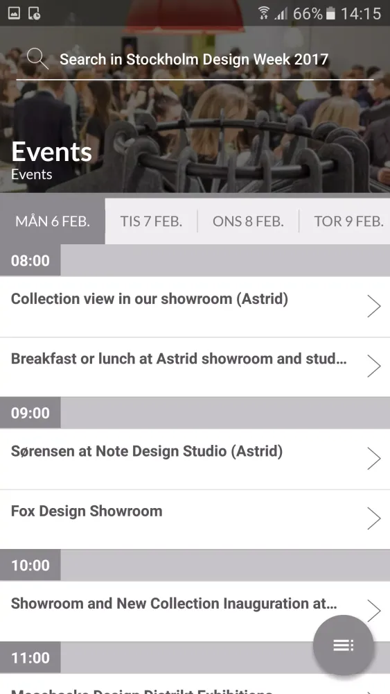 Capturas de pantalla de Stockholm Design Week