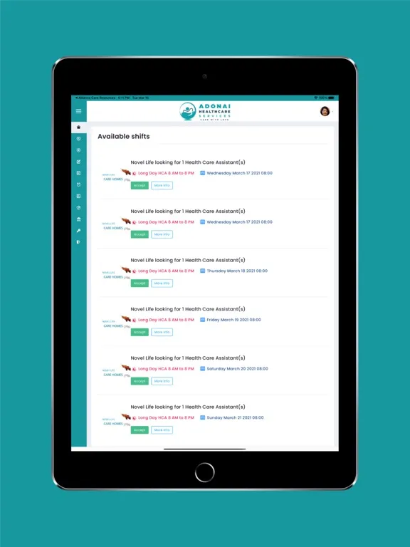 تصاویر Adonai Healthcare Services iPad 