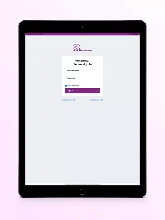 ASA Homecare iPad  स्क्रीनशॉट