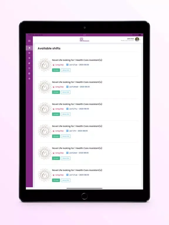ASA Homecare iPad  स्क्रीनशॉट