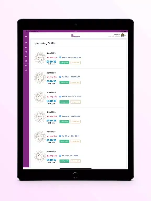 ASA Homecare iPad  स्क्रीनशॉट