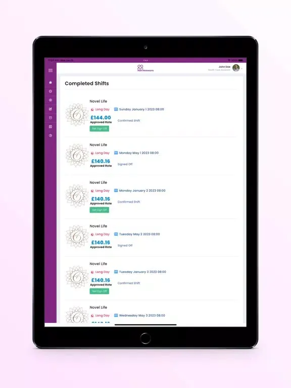 ASA Homecare iPad  स्क्रीनशॉट