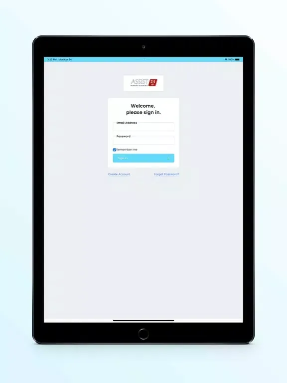 Assist 24hr Nursing Agency iPad  Screenshots