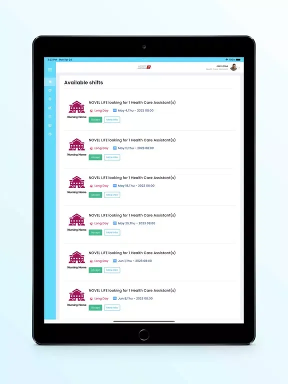 Assist 24hr Nursing Agency iPad  Screenshots