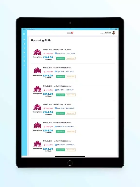 Assist 24hr Nursing Agency iPad  Screenshots