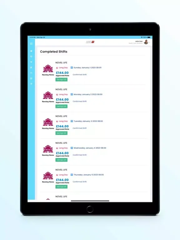 Assist 24hr Nursing Agency iPad  Screenshots