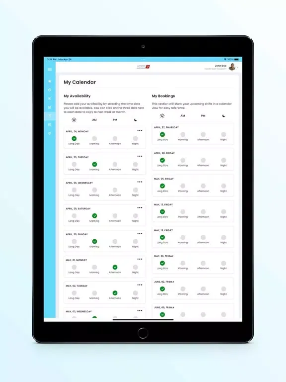 Assist 24hr Nursing Agency iPad  Screenshots