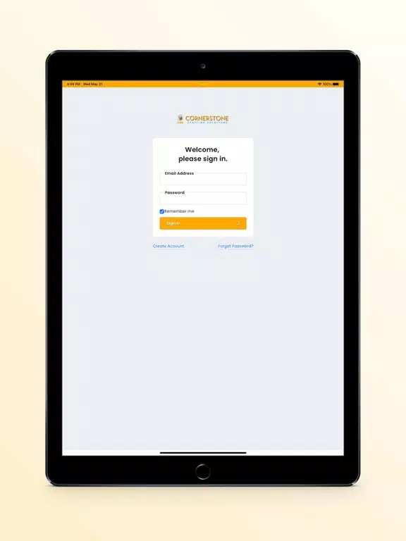 Tangkapan layar Cornerstone Staffing Solutions iPad 