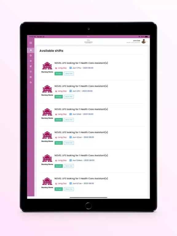 Forever Quality Care iPad  سکرین شاٹس