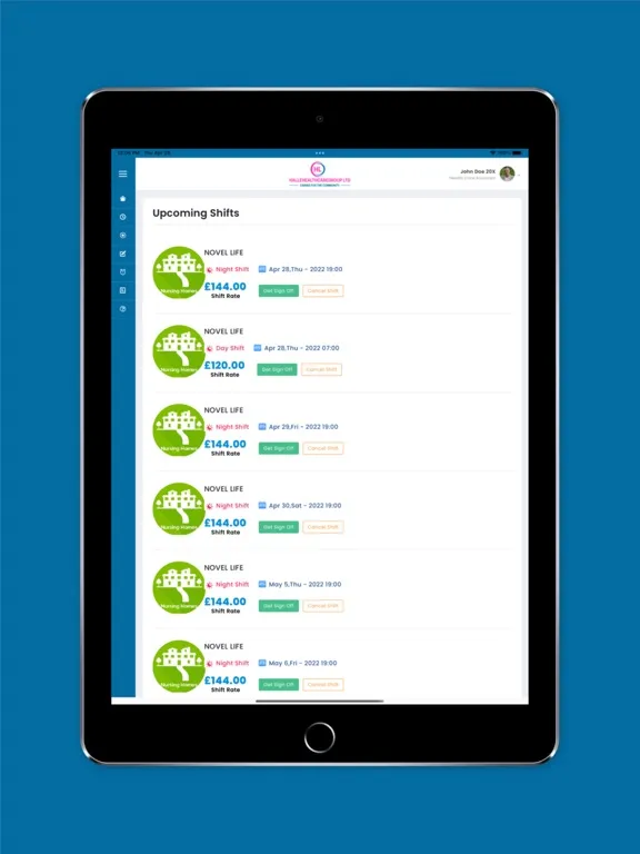Halle Healthcare iPad  Screenshots