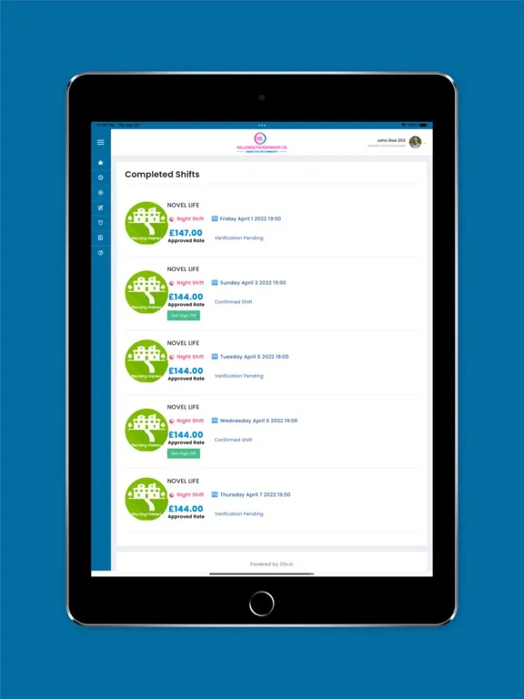 Halle Healthcare iPad  Screenshots