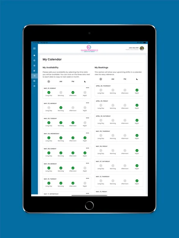 Halle Healthcare iPad  Screenshots