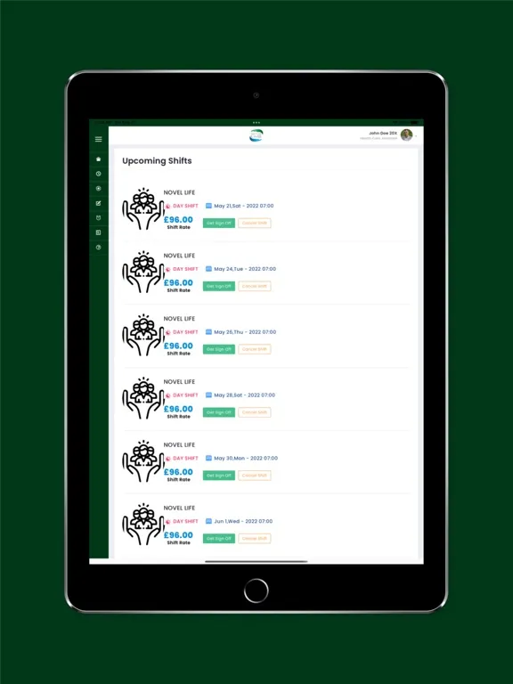 Capturas de tela do Handling Care iPad 