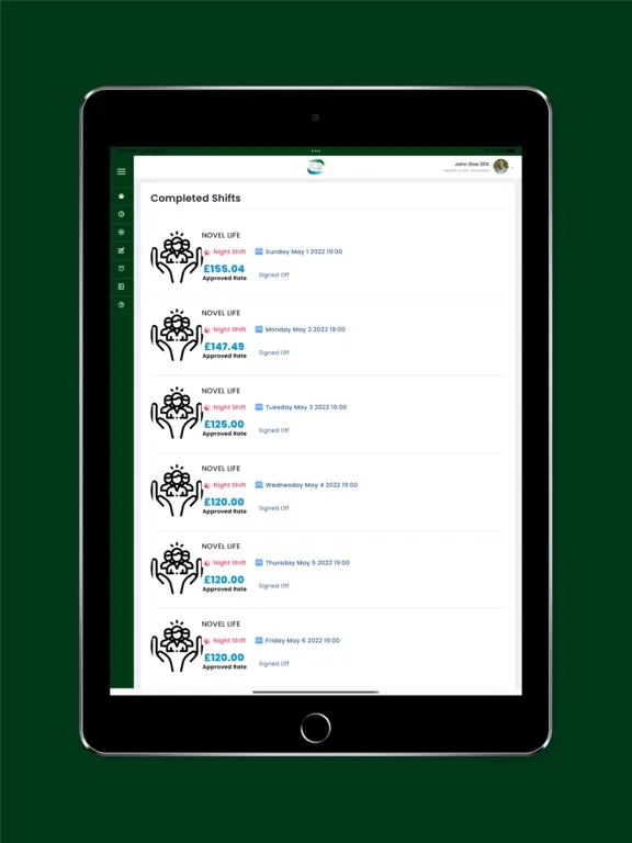 Capturas de tela do Handling Care iPad 