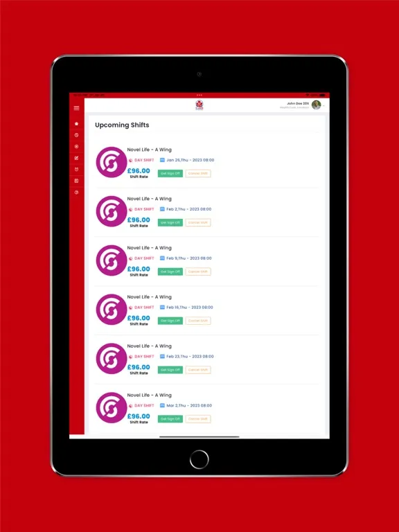 Screenshot di VCare Professionals iPad 