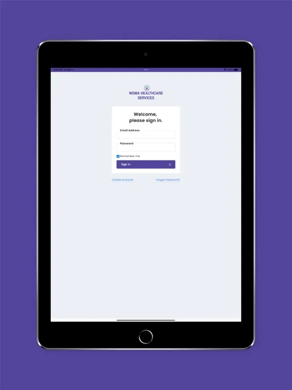Скриншоты Wema Healthcare Services iPad 