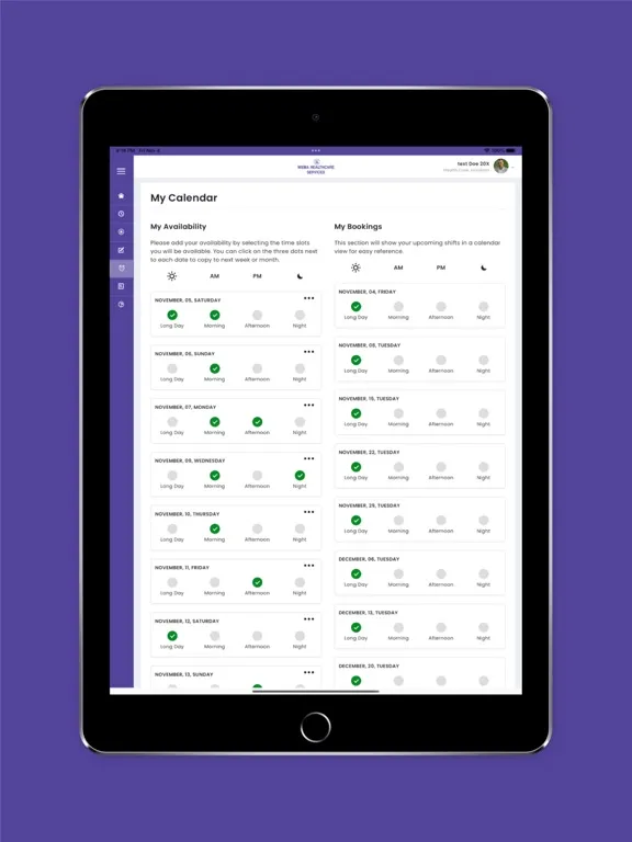 Скриншоты Wema Healthcare Services iPad 