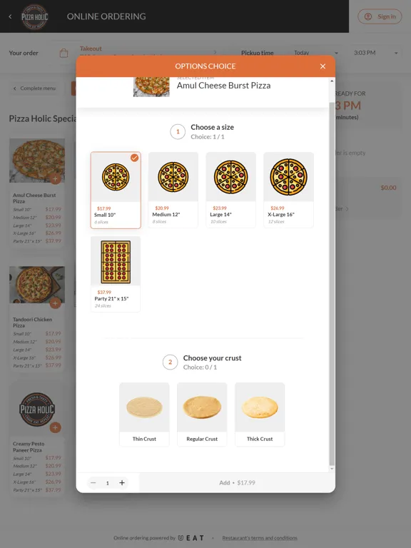 Pizza Cravin iPad 应用截图