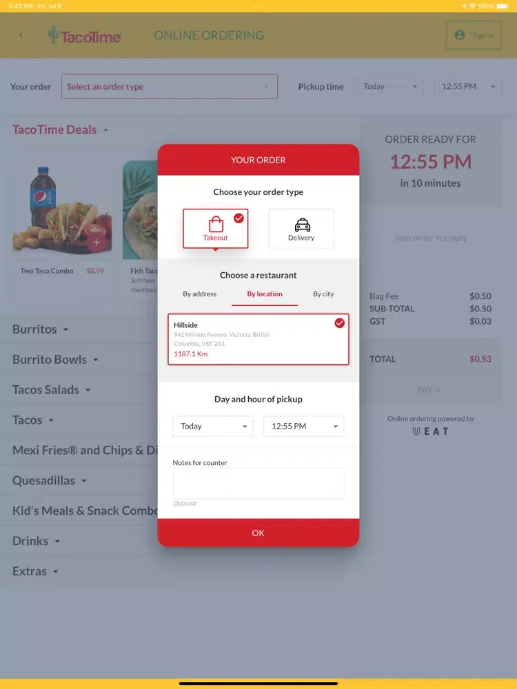تصاویر TacoTime Canada iPad 