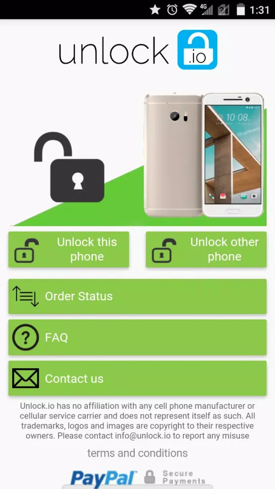 SIM Unlock for HTC phones应用截图