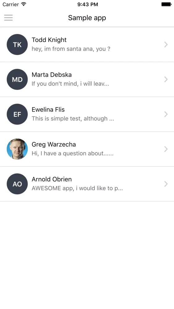 Captures d'écran de UserEngage - Live Chat App
