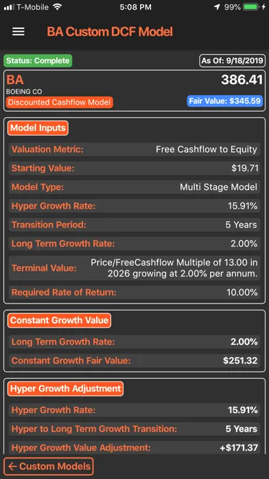 ภาพหน้าจอของ FundSpec Stock Market Analysis