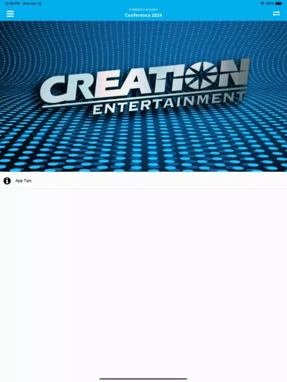 Creation Entertainment Events iPad 應用截圖