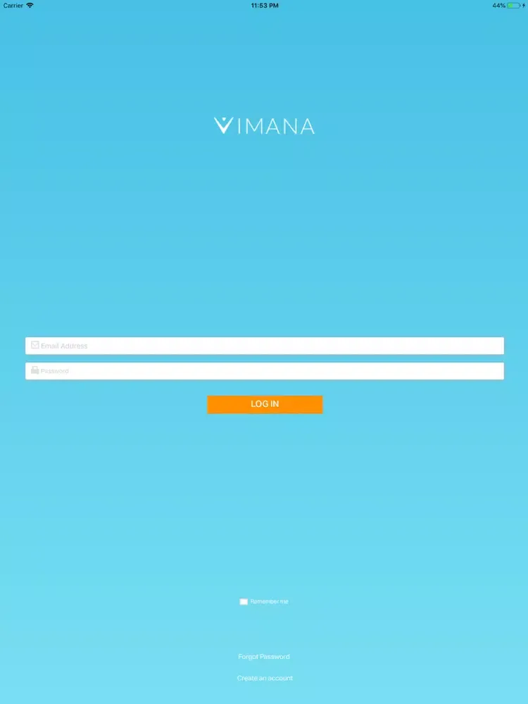 Tangkapan skrin Vimana Connected Home iPad 