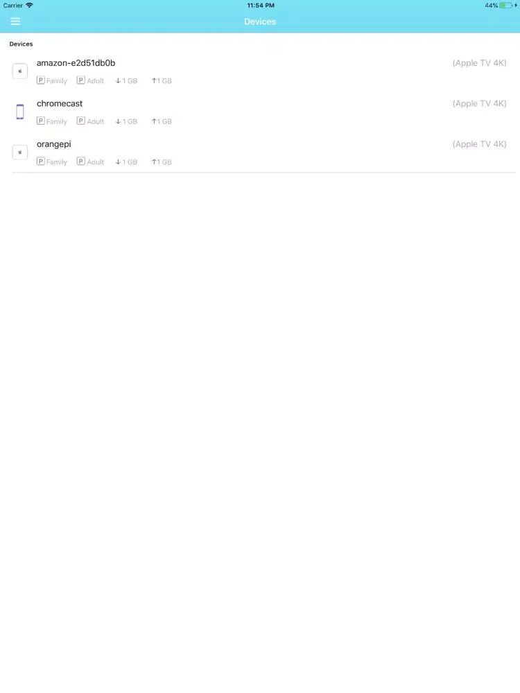 Tangkapan skrin Vimana Connected Home iPad 
