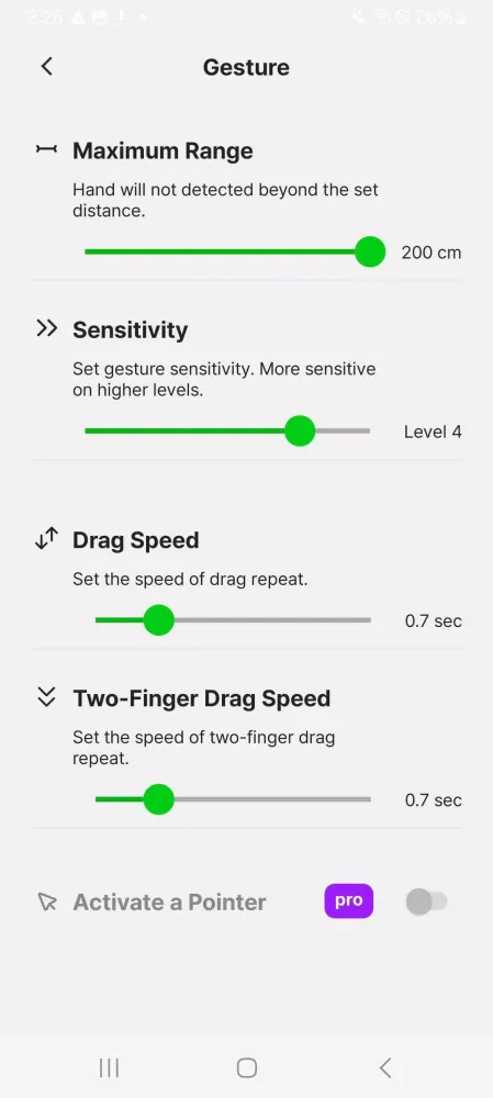 Ảnh chụp màn hình của Spatial Touch™