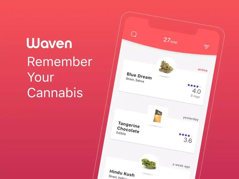 Capturas de tela do Waven Cannabis Journal iPad 