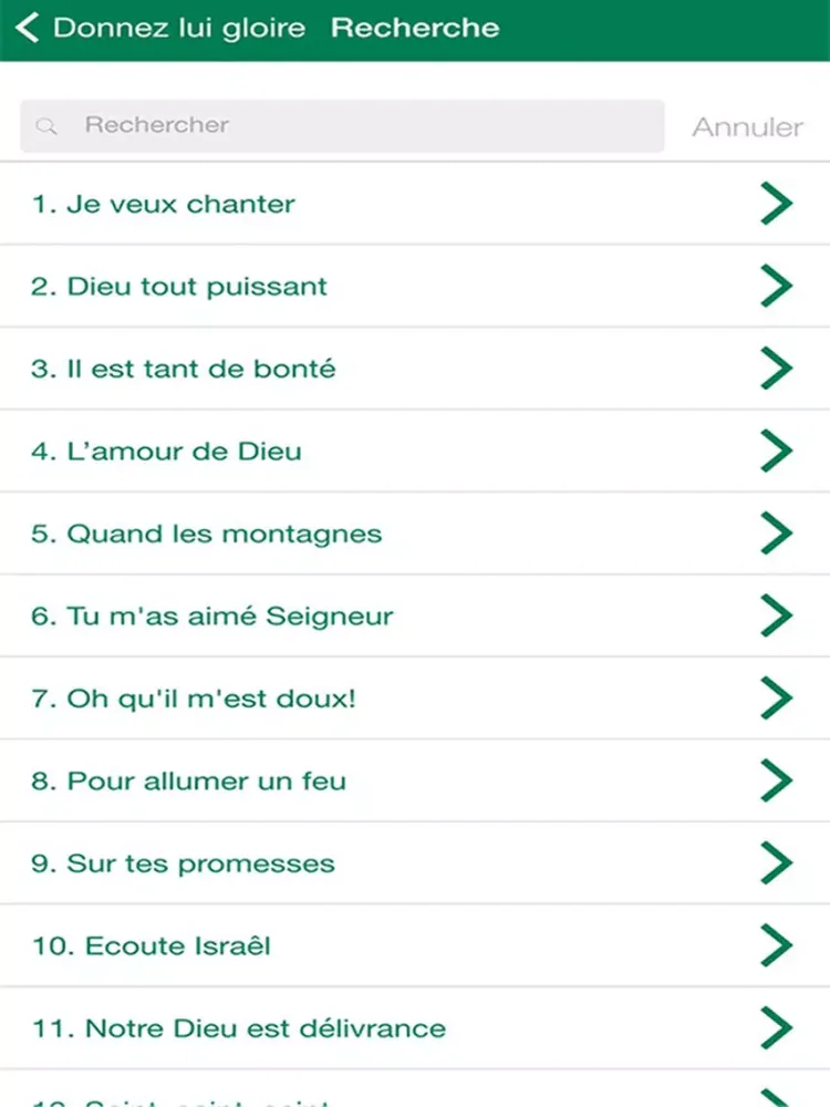 Captures d'écran de Donnez Lui Gloire iPad 