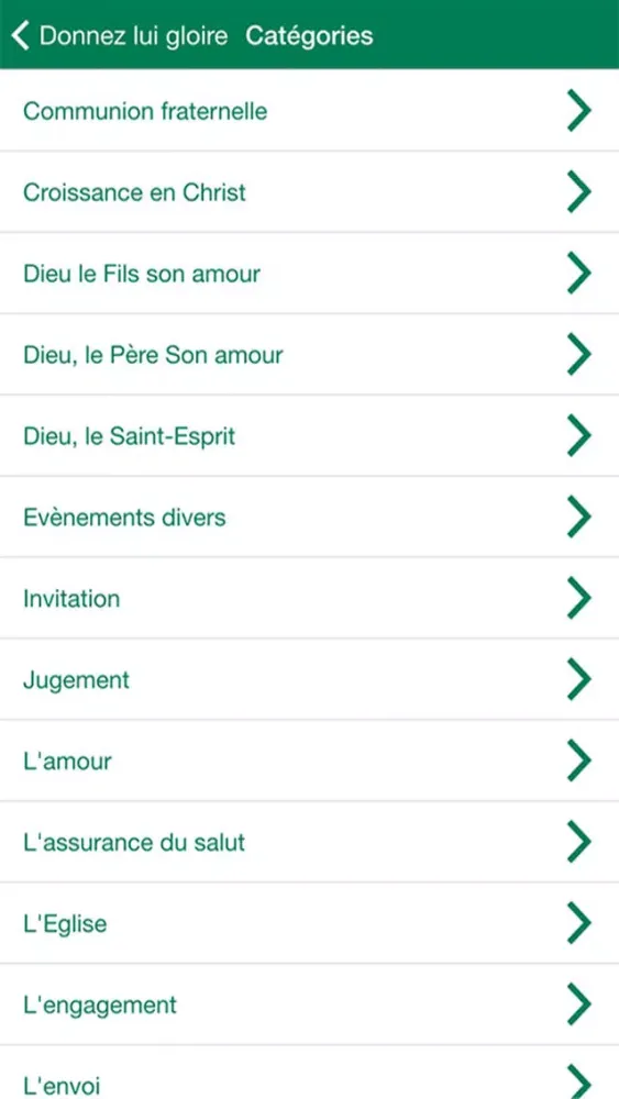 Captures d'écran de Donnez Lui Gloire