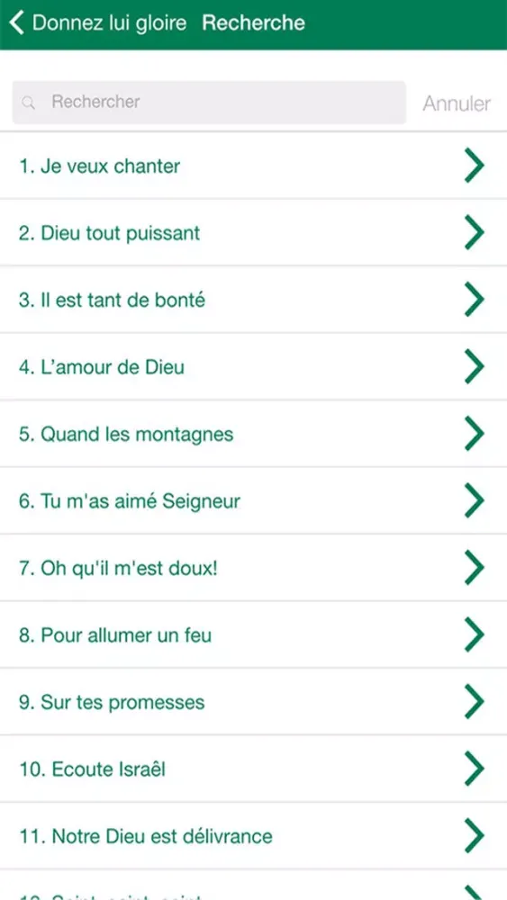 Captures d'écran de Donnez Lui Gloire