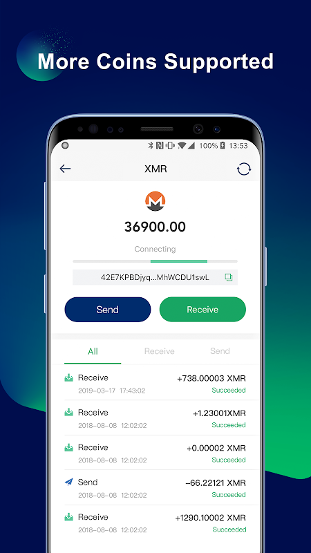 Monero Walletdes captures d'écran de l'application3