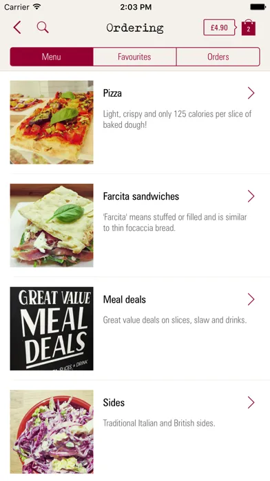 Capturas de pantalla de MySlice Pizza