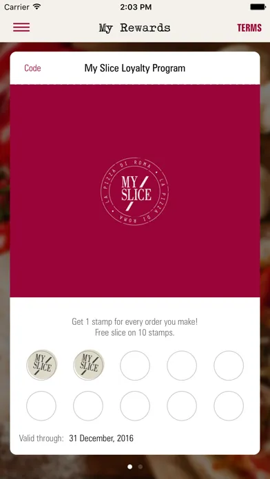 Capturas de pantalla de MySlice Pizza