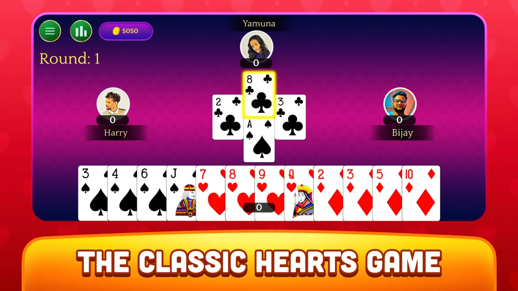 Hearts Card Game應用截圖
