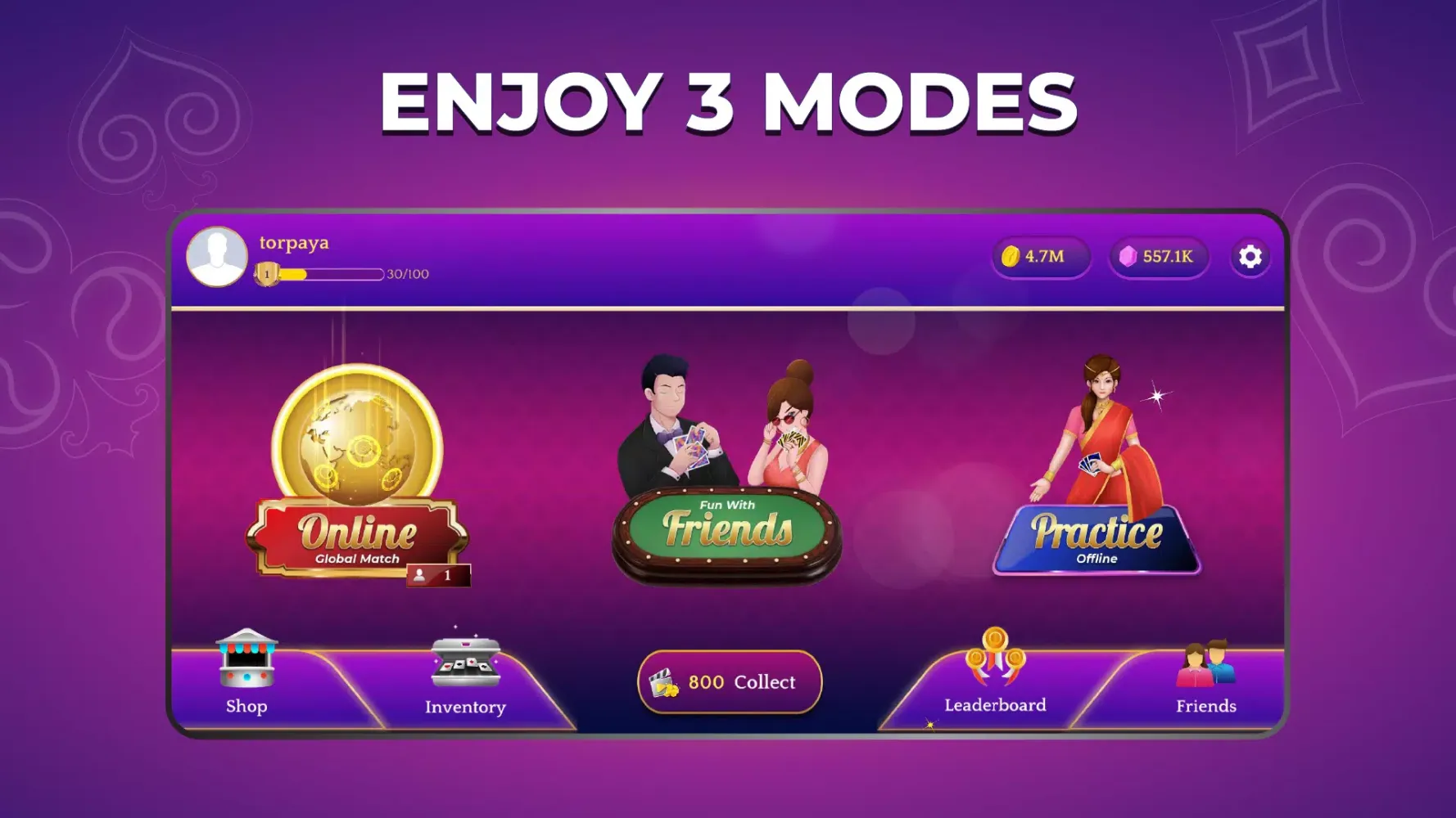Capturas de tela do Rummy