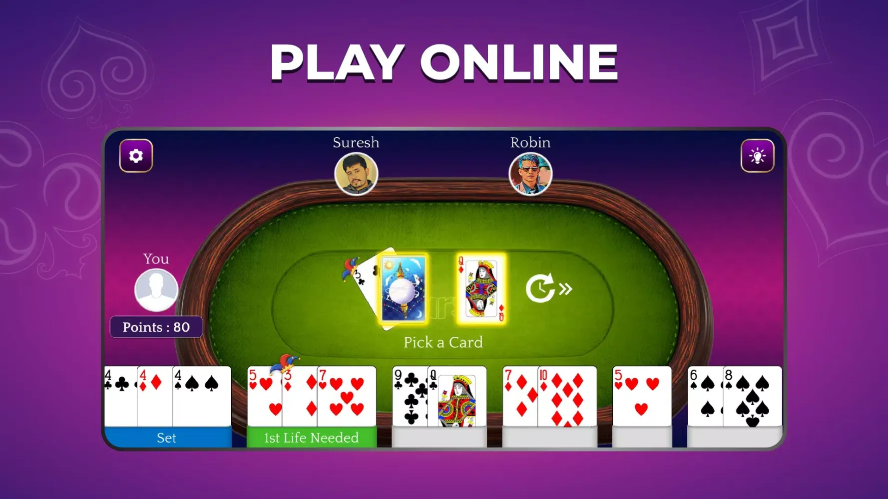 Capturas de tela do Rummy
