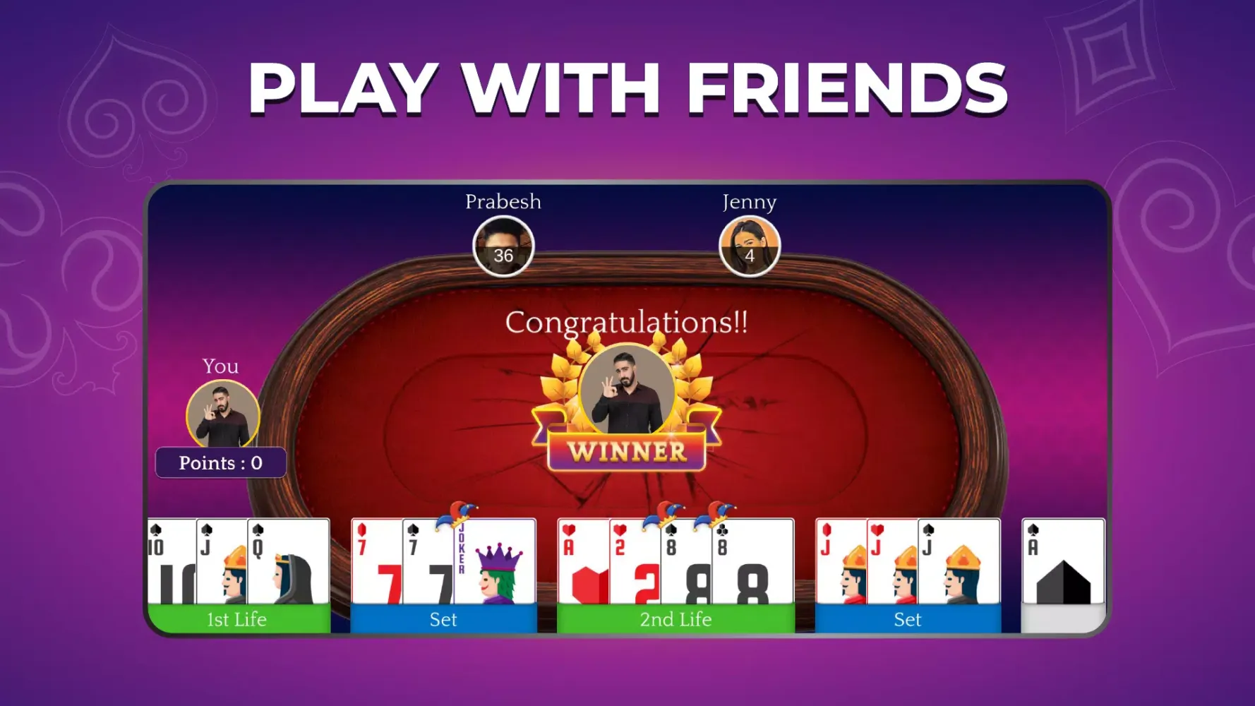 Capturas de tela do Rummy