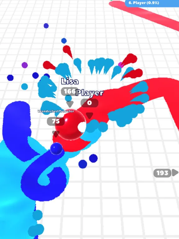 Ảnh chụp màn hình của Scribble Balls. iPad 