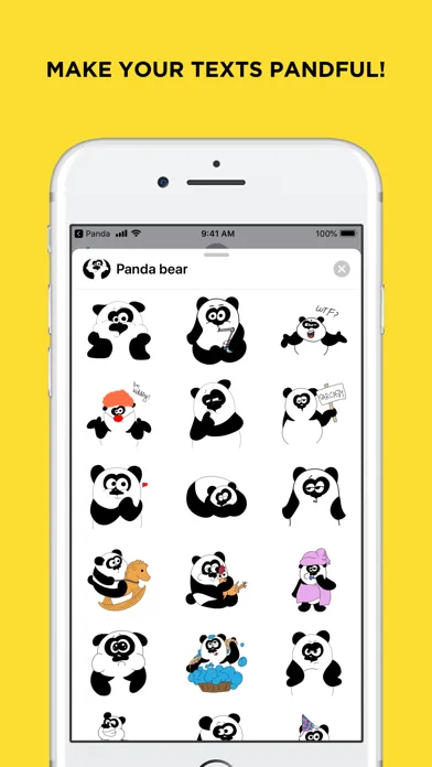 Ảnh chụp màn hình của Panda Bear Sticker Collection