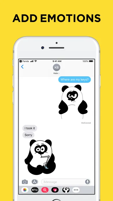 Ảnh chụp màn hình của Panda Bear Sticker Collection